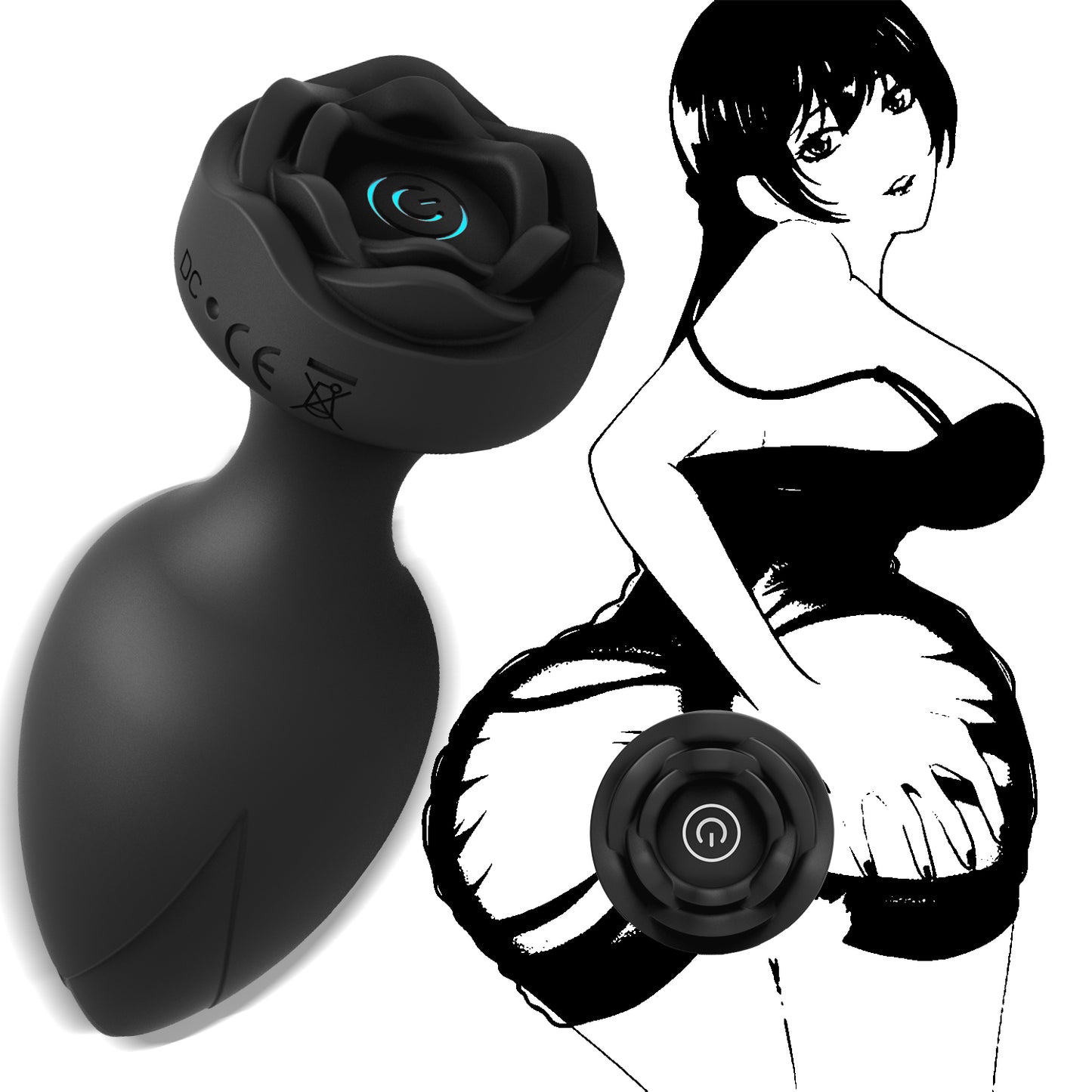 Power Escorts - BR117 - Rocket Drill 3,2'' - Anal Plug - 3,2 Inch / 8 CM - Black