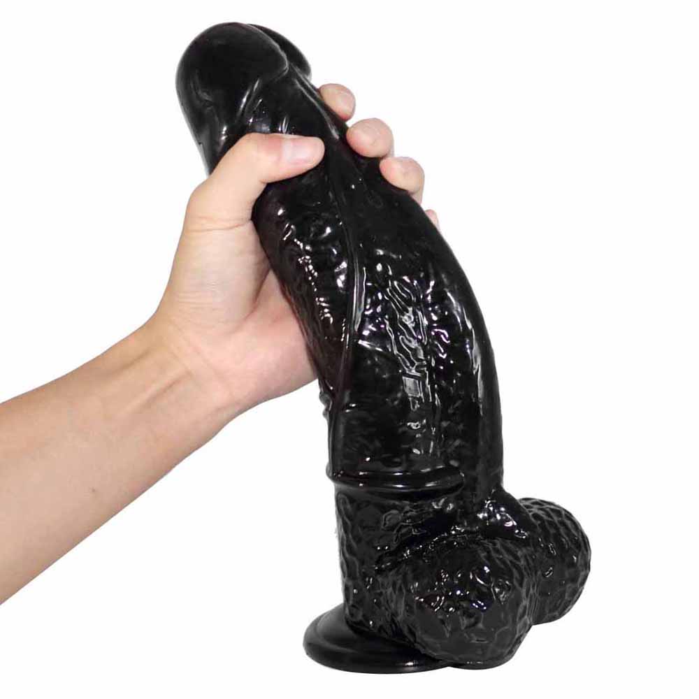 Power Escorts - BR227 - Black - Monster John XL Mega Realistic Dildo - 30 CM / 11,8 Inch