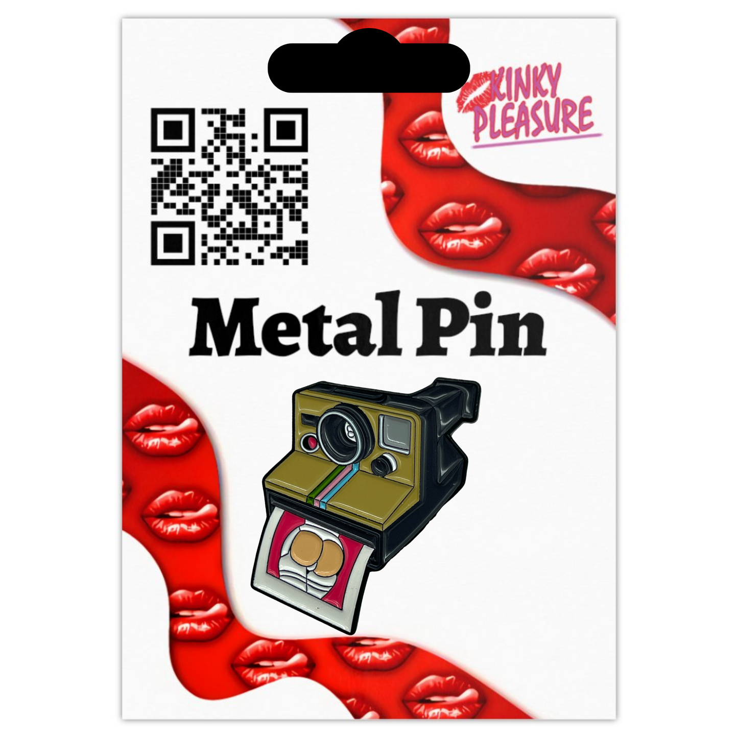 Kinky Pleasure - KPB065 - Badge / Pin - Sexy Picture On Camera