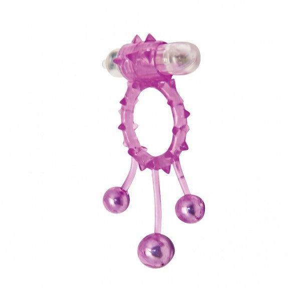 Aphrodisia - Purple - Ball Banger Cockring Vibe - 3 Balls - 32006 - Vibrating Cockring