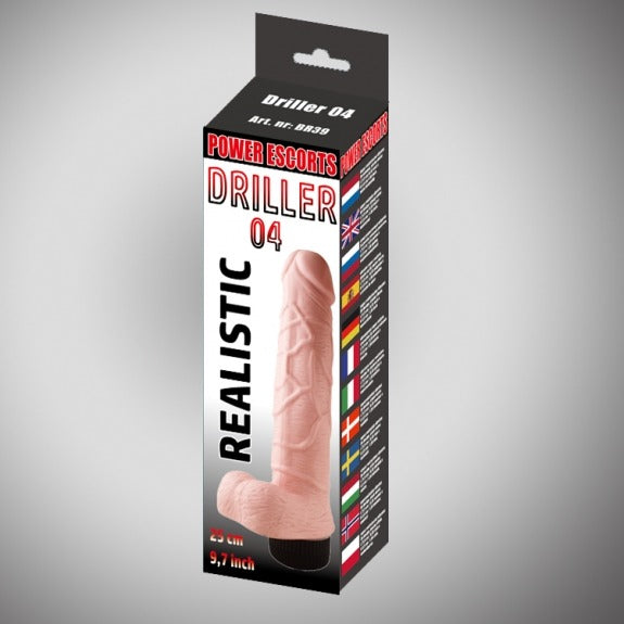 Power Escorts - BR39 - Driller 04 Realistic Vibrator - 25 CM