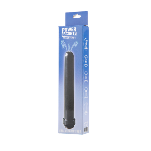 Power Escorts - BR277 - Anal Cleaner Tube Pro – Black, 15 cm / 5.9 Inch