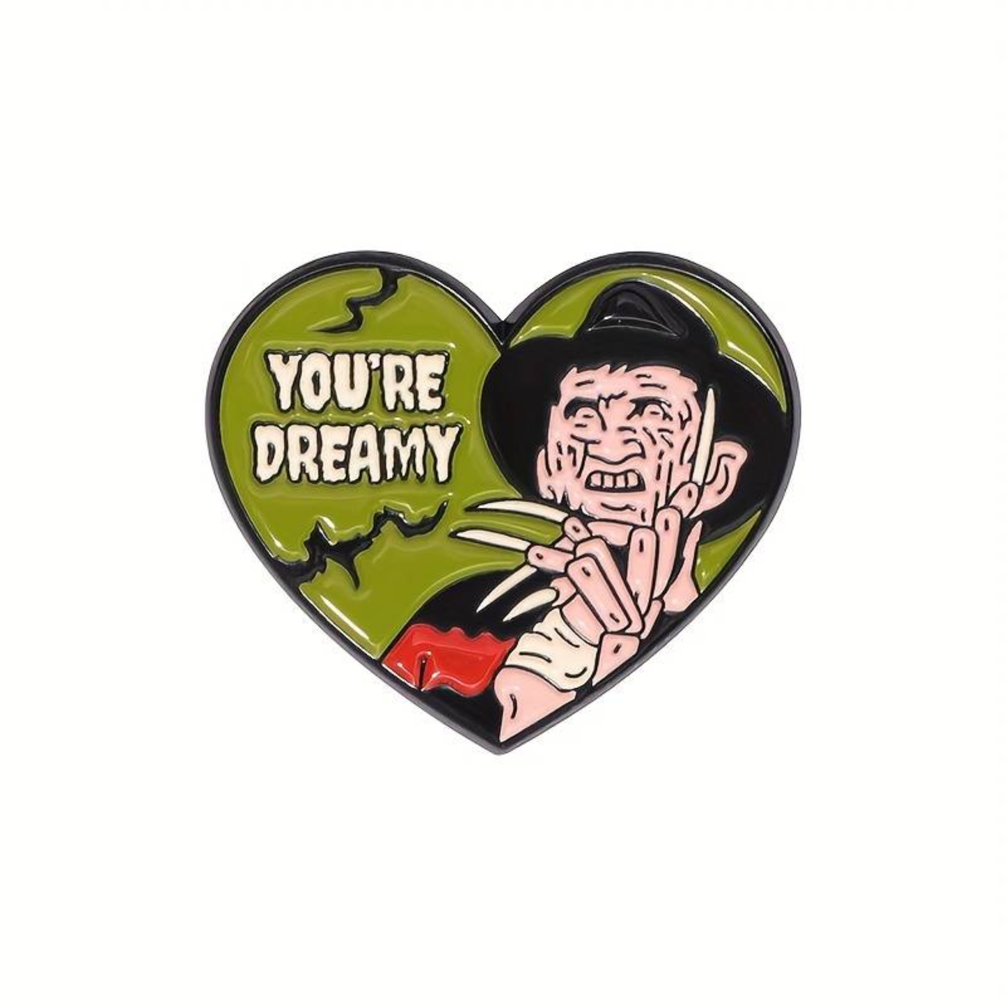 Kinky Pleasure – KPB089 – Metal Pin - You’re Dreamy – Horror Heart with Clawed Flirt