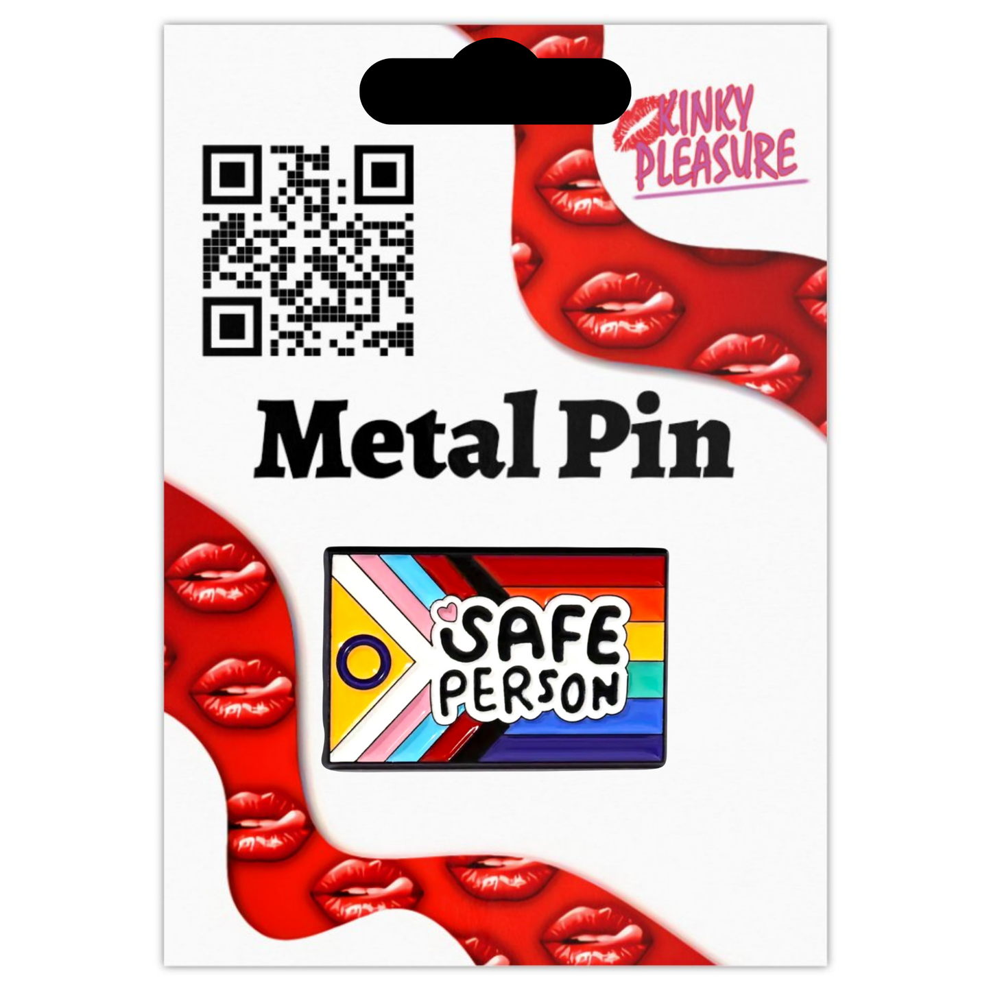 Kinky Pleasure - KPB059 - Badge / Pin - LGBTQ Plate Safe Person