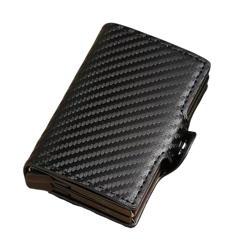 Kinky Pleasure - T282 - Double Card Holder – Black Carbon-Look Design for 14 Cards