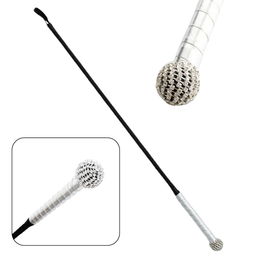 Kinky Pleasure - T265 - Whipp Silver With Diamond Top – 66cm of Sparkling Seduction