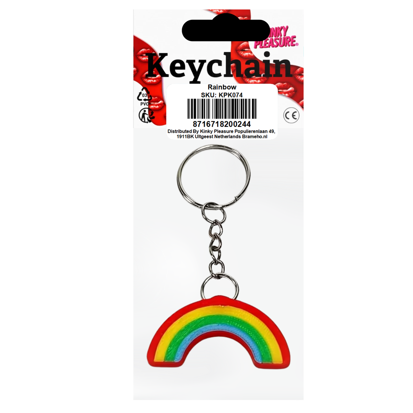 Kinky Pleasure - KPK074 - Rainbow Keychain – Pride Theme 3D Printed Design