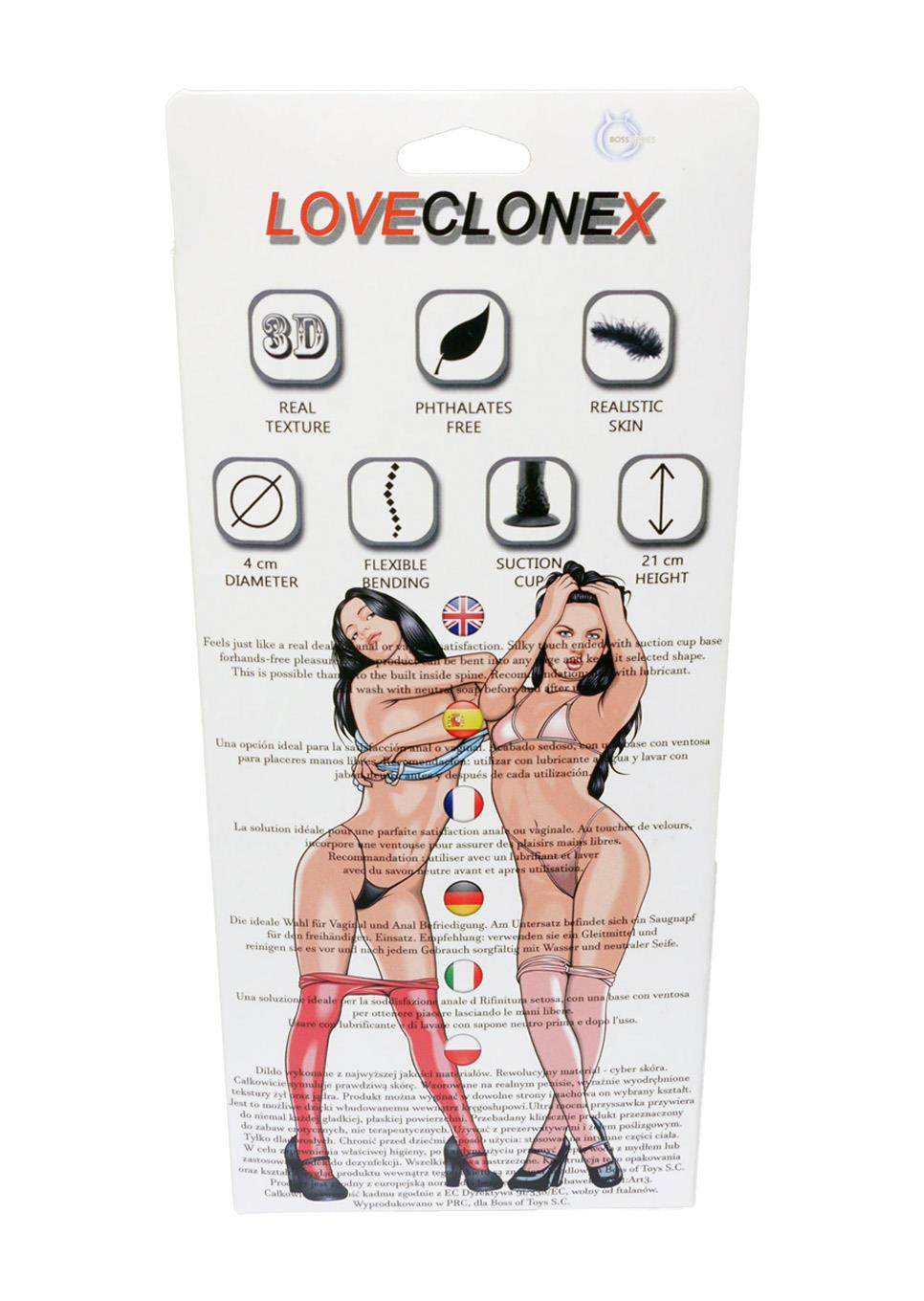 Bossoftoy - 21-00008 - Posejdon - LOVECLONEX - 7,5 inch /21 cm - Cyberskin realistic Dildo - dia 4 cm - super flexible
