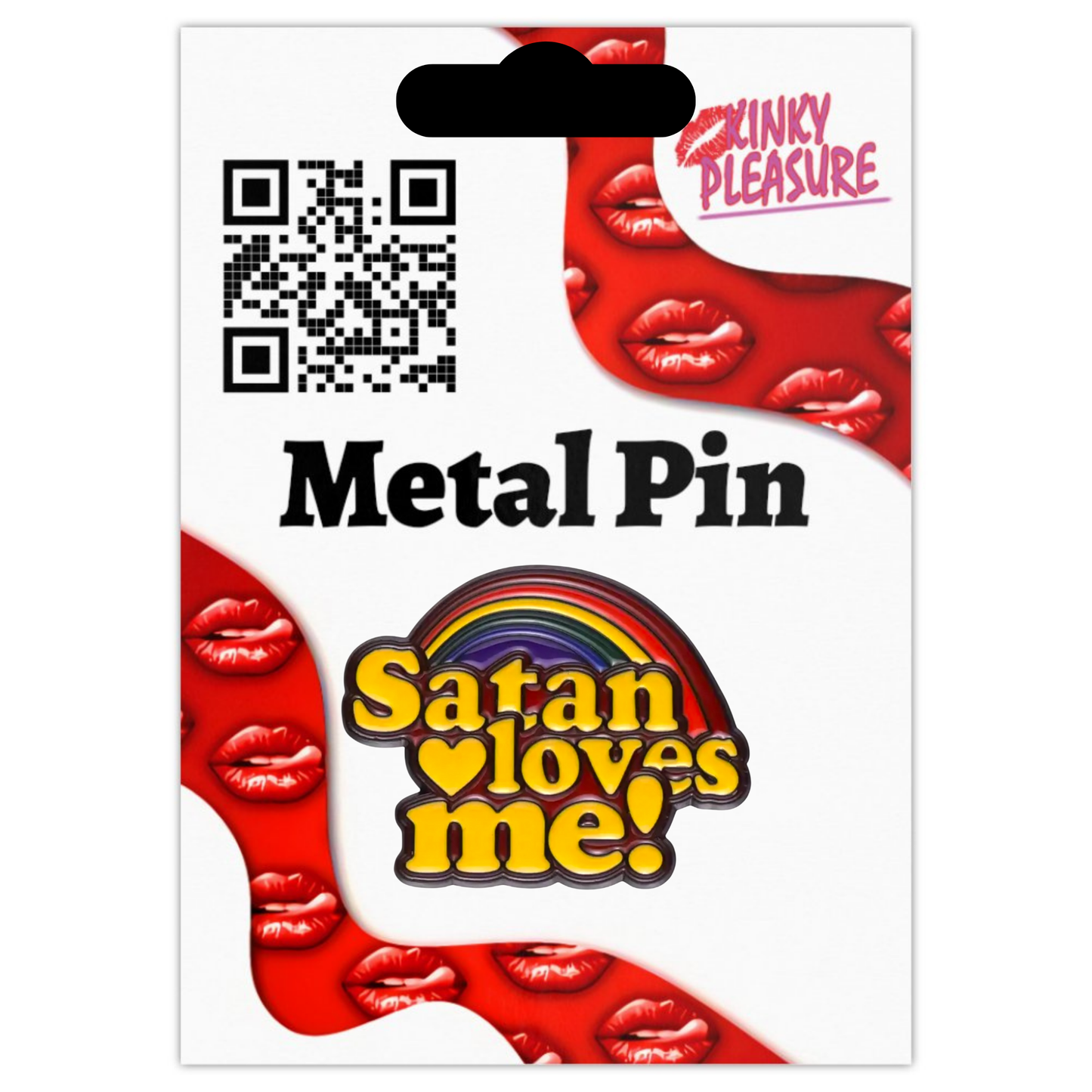 Kinky Pleasure - KPB055 - Badge / Pin - Satan Loves Me