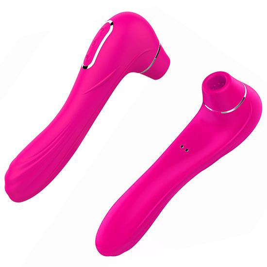 Bossoftoys- 22-00013 - Air Pressure Vibrator - Waterproof - Air Sucker - Oral Sucker -Big Size - Clitoral Stimulator/Massager - Stylish - 10 Modes - Rechargeable - Pink