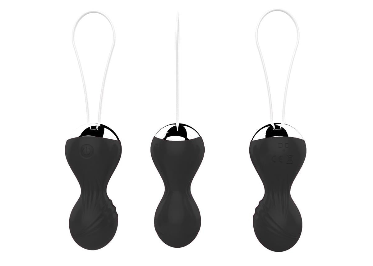 Bossoftoys - 22-00025 - Vibrating Kegel Balls - Silione - total length 8 cm - dia 3/3,5 cm - 10 function Remote Control - Rechargeable- colour windowbox