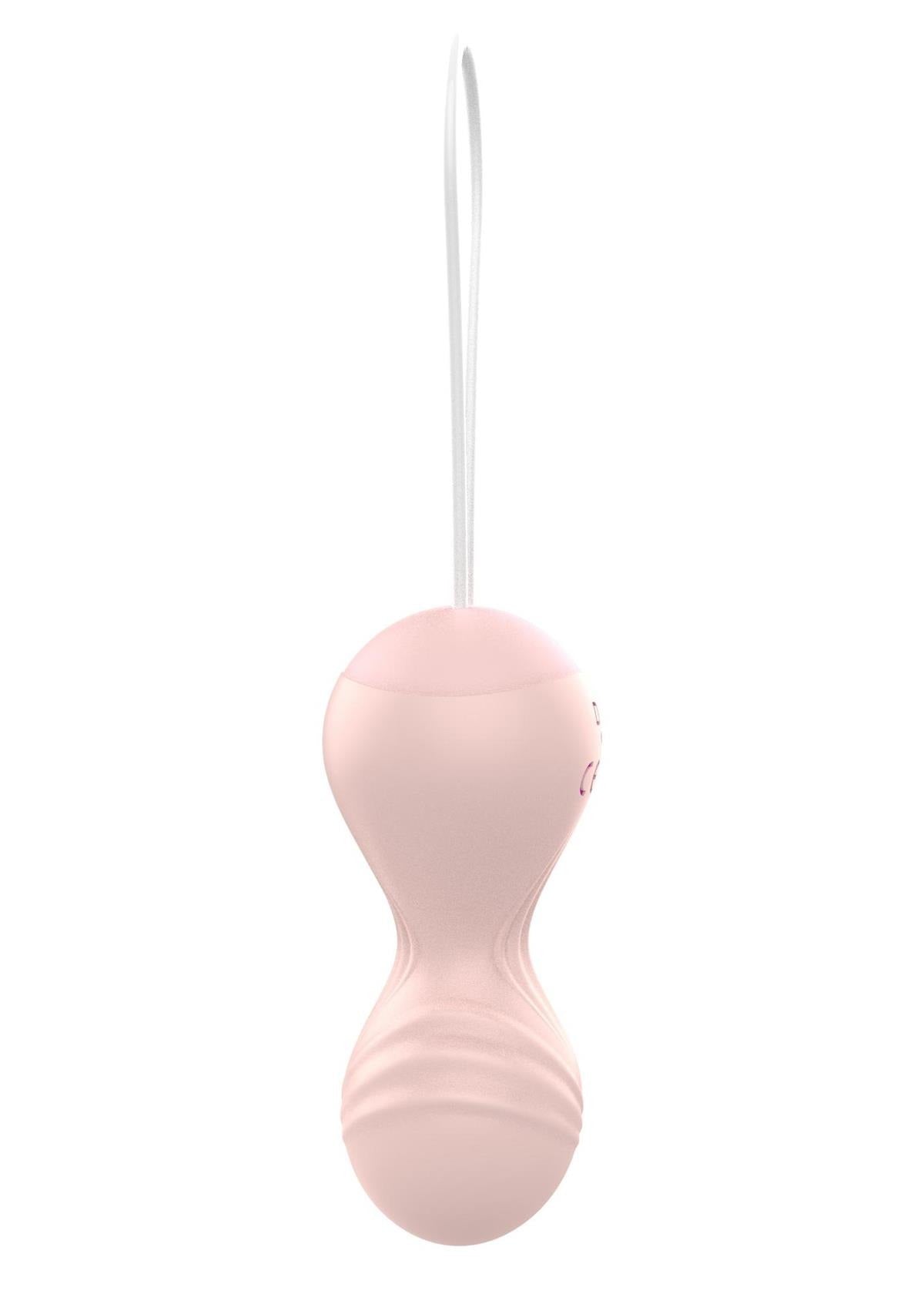 Bossoftoys - 22-00026 - Vibrating Kegel Balls - Silicone - flesh colour - total length 8 cm - dia 3/3,5 cm - 10 function Remote Control - Rechargeable - colour windowbox