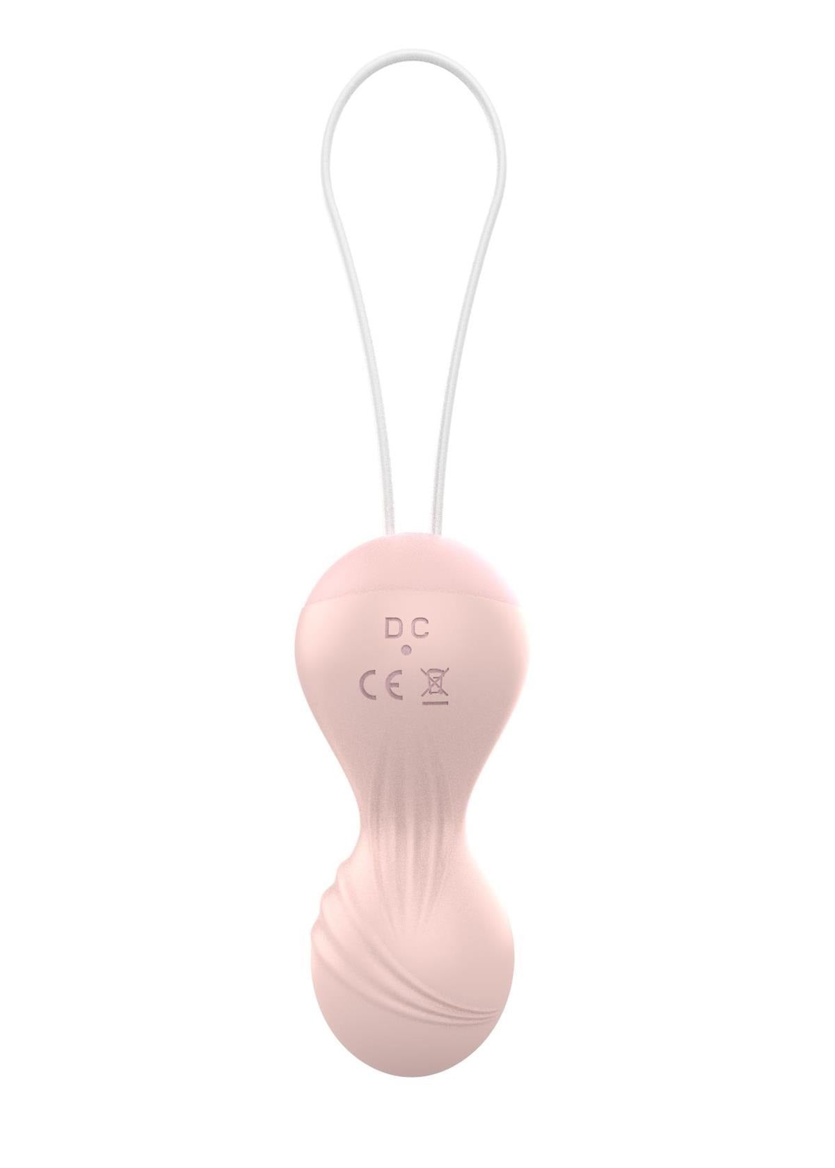 Bossoftoys - 22-00026 - Vibrating Kegel Balls - Silicone - flesh colour - total length 8 cm - dia 3/3,5 cm - 10 function Remote Control - Rechargeable - colour windowbox