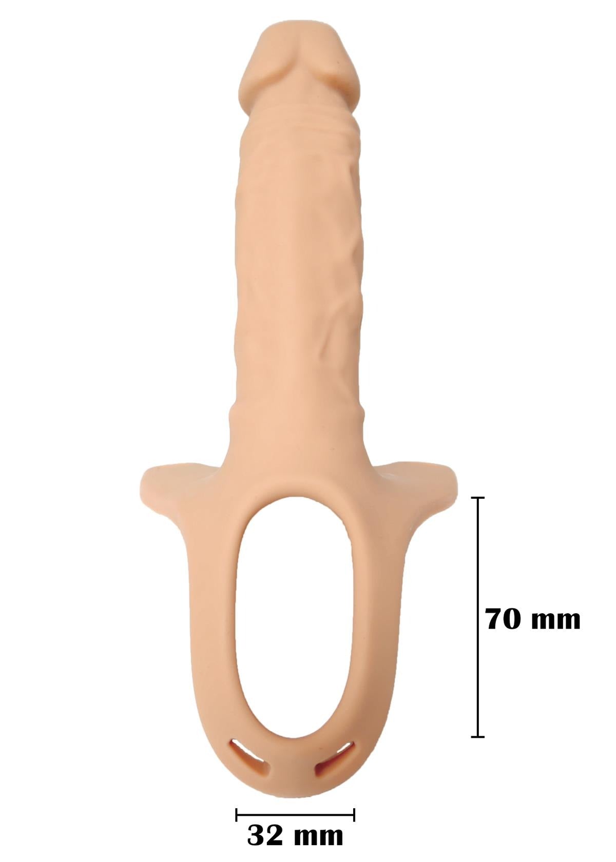 Bossoftoys Hollow strap on - Super Hero - Silicone - Dick length 16,5 cm - dia 4,5 cm - total length 24,5 cm - 22-00028