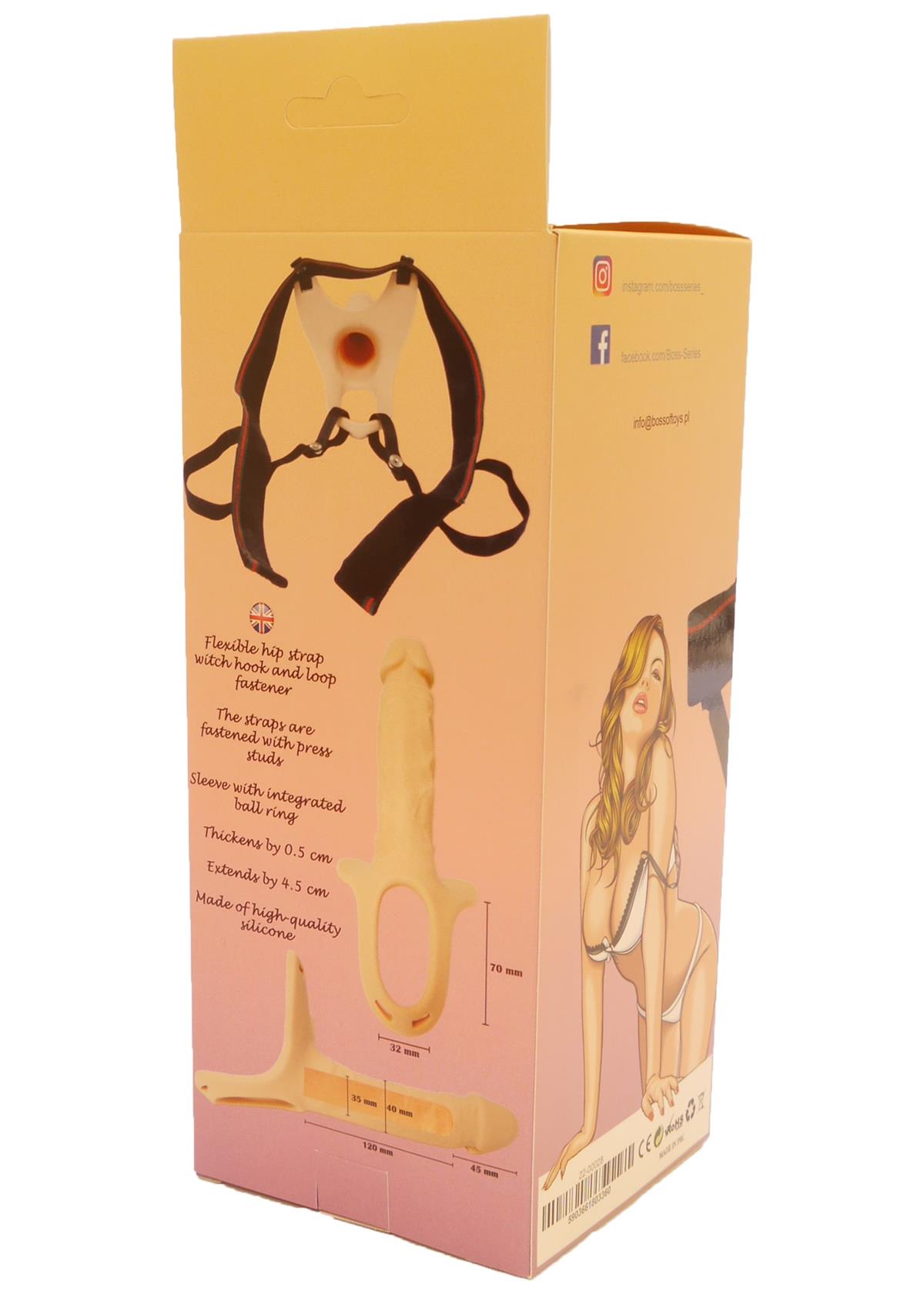 Boysoftoys Hollow strap on - Super Hero - Silicone - Dick length 16,5 cm - dia 4,5 cm - total length 24,5 cm - 22-00028