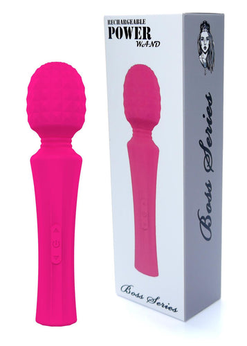 Boysoftoys - 22-00029 - Power wand Massager - Rechargeable - Silicone - 10 Function - Pink - Colour Box