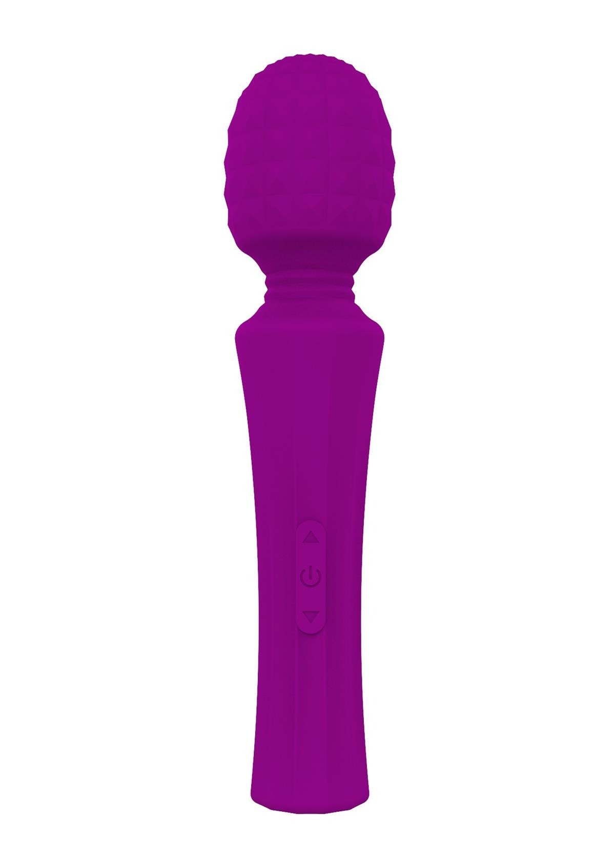 Bossoftoys - 22-00030 - Power wand Massager - Rechargeable - Silicone - 10 Function - Purple - Colour Box