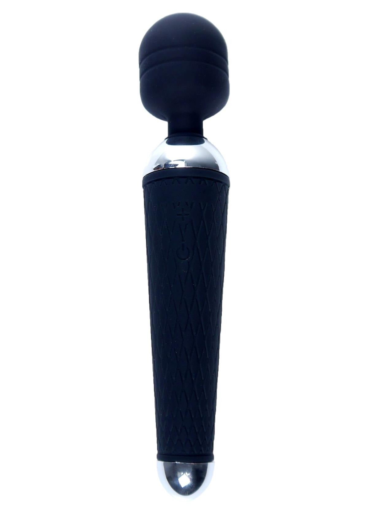 Bossoftoys - 22-00037 - Power Wand massager - Silicone Massager Black USB - 16 Functions - USB rechargeable