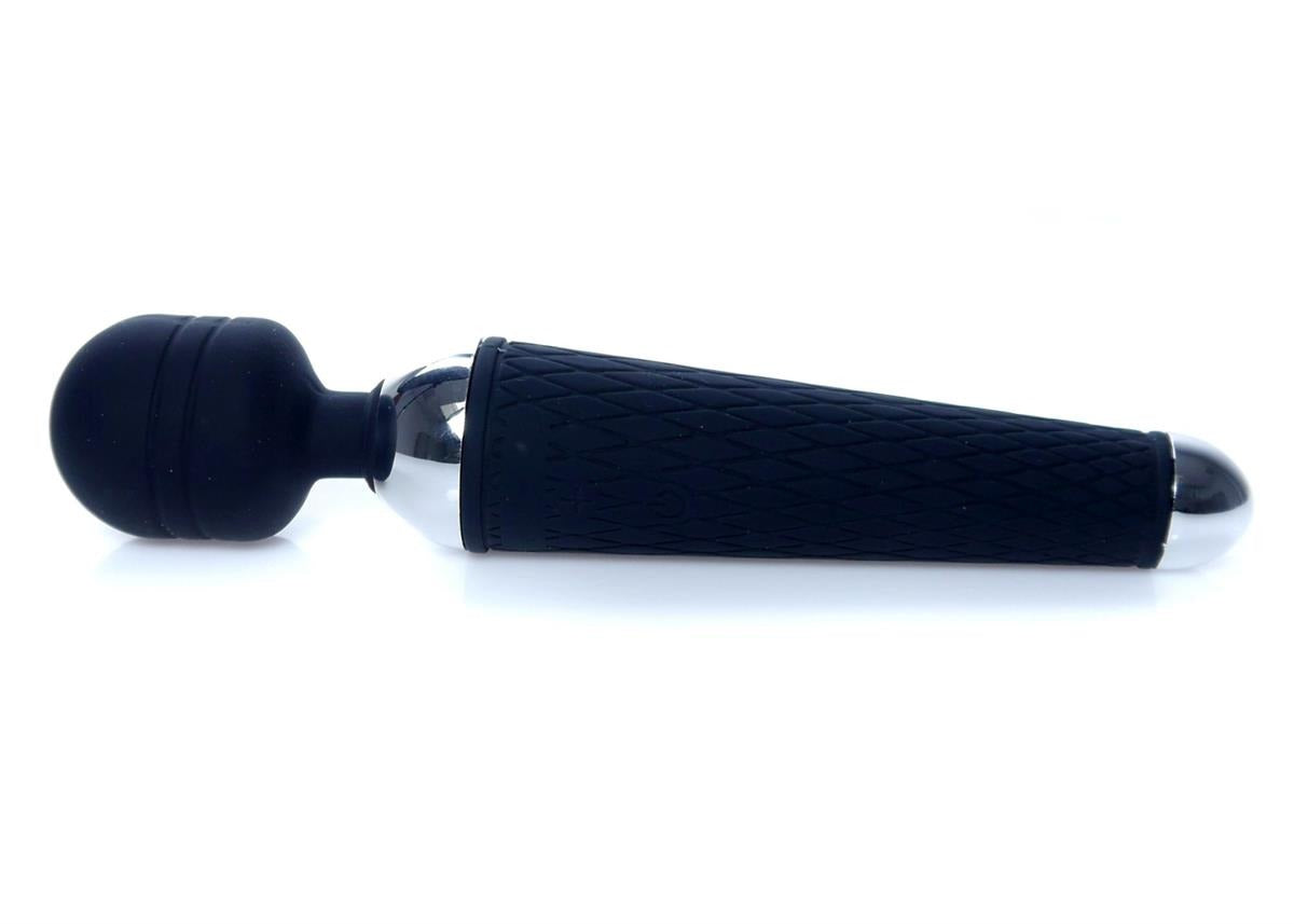 Bossoftoys - 22-00037 - Power Wand massager - Silicone Massager Black USB - 16 Functions - USB rechargeable