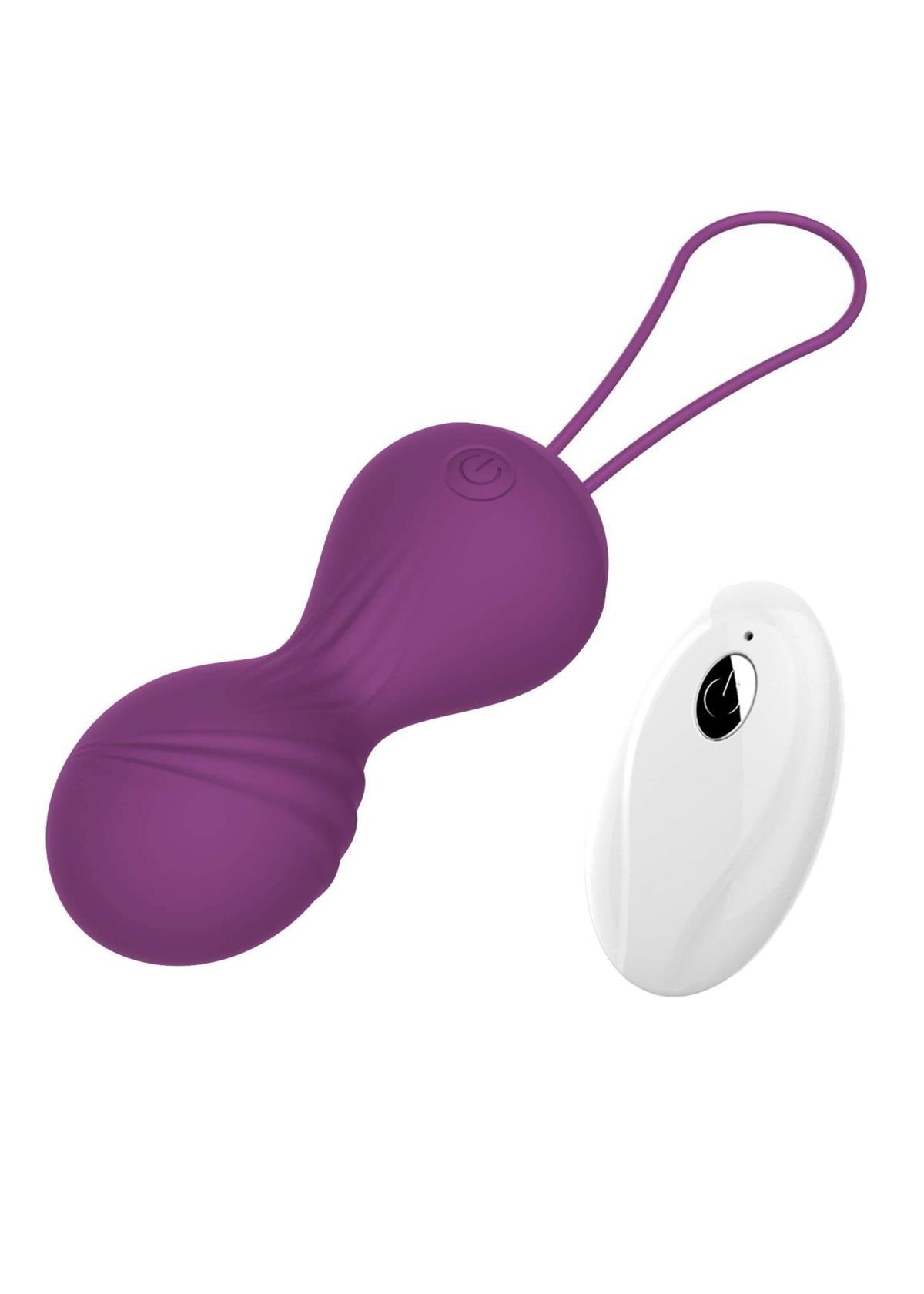 Bossoftoys Silicone Kegel Vibrator - Purple - 10 Functions - Remote Rechargeable - 22-00038