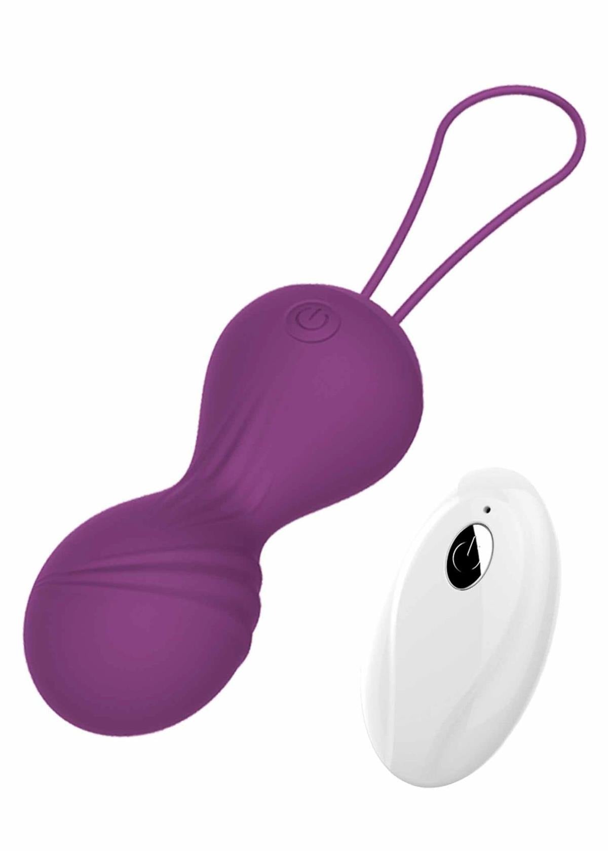 Bossoftoys Silicone Kegel Vibrator - Purple - 10 Functions - Remote Rechargeable - 22-00038