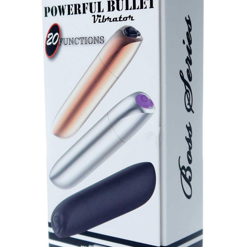 Boysoftoys - 22-00046 - Powerful Bullet Vibrator - USB rechargeable - 20 Functions - shiny Black