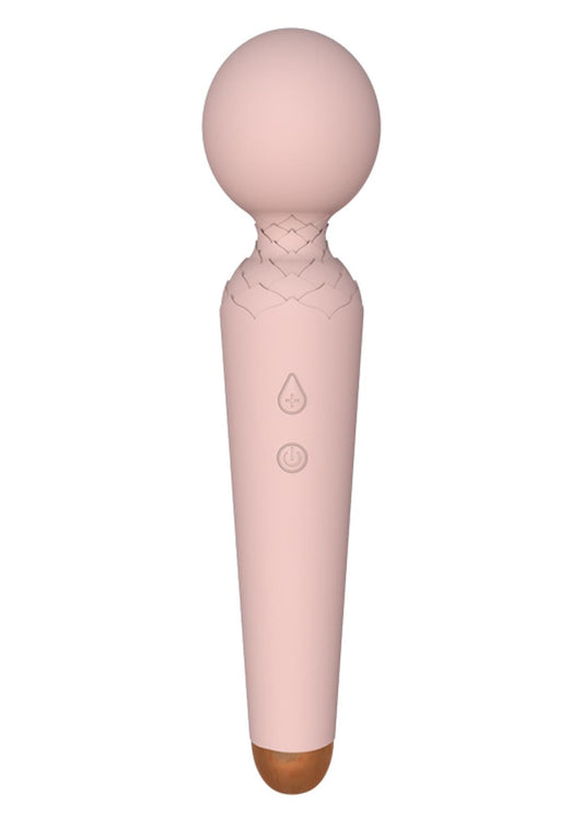 Boysoftoys - 22-00052 - Power wand Massager vibrator - 10 Functions - Silicone - 19,5 cm -  dia 4 cm - Rechargeable - attractive Colour windowbox - Flesh