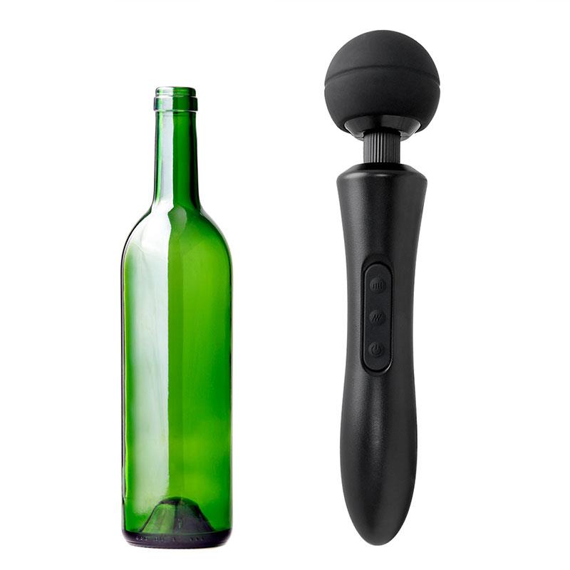 Bossoftoys Ultra Big size Wand massager - Enormous Size - 35 cm - Head size 7,7 cm - Black - Rechargeable - 22-00010