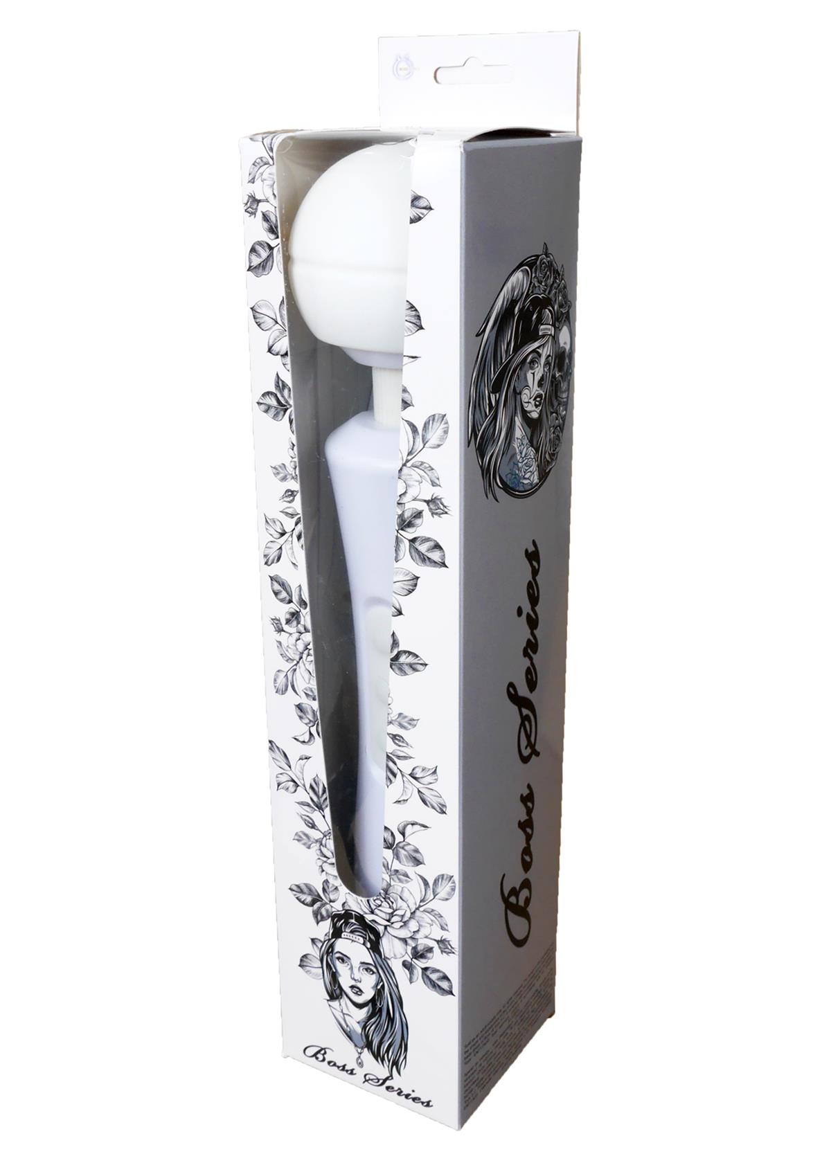 Bossoftoys Ultra Big size Wand massager - 20 Function - Enormous Size - 35 cm - Head size 7,7 cm - White - Rechargeable - 22-00009