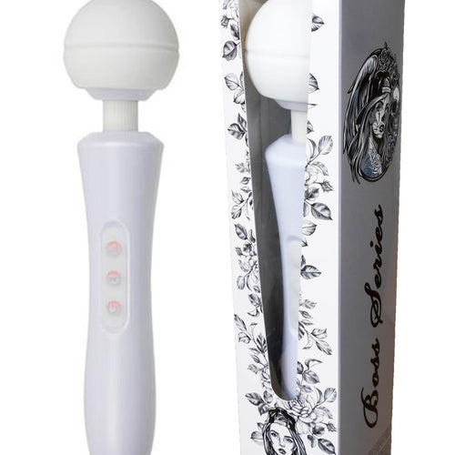Boysoftoys Ultra Big size Wand massager - 20 Function - Enormous Size - 35 cm - Head size 7,7 cm - White - Rechargeable - 22-00009