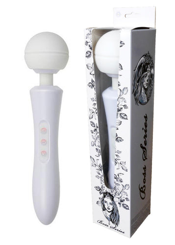 Boysoftoys Ultra Big size Wand massager - 20 Function - Enormous Size - 35 cm - Head size 7,7 cm - White - Rechargeable - 22-00009