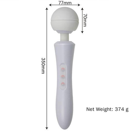 Boysoftoys Ultra Big size Wand massager - 20 Function - Enormous Size - 35 cm - Head size 7,7 cm - White - Rechargeable - 22-00009