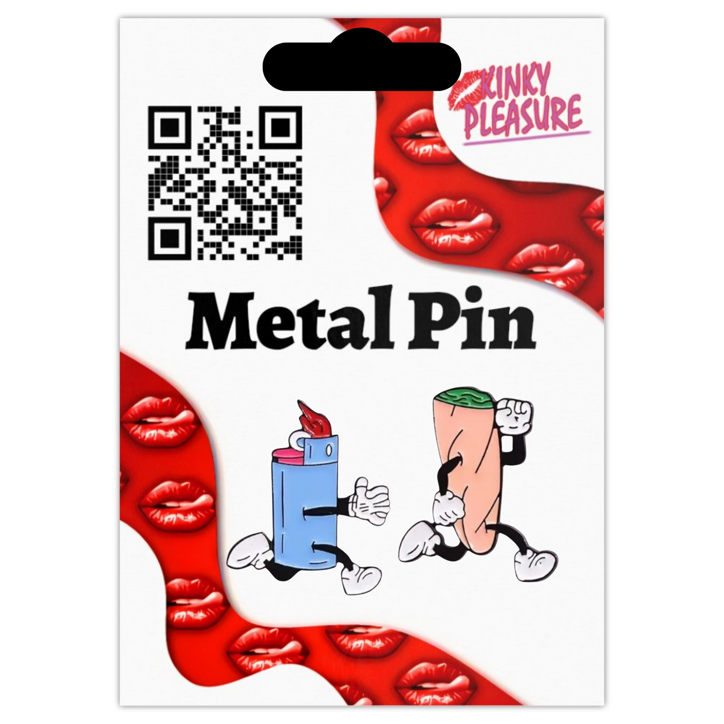 Kinky Pleasure - KPB054 - Badge / Pin - Running Blund And Lighter