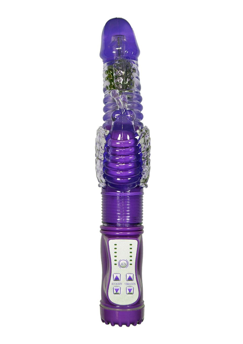 Bossoftoys Rotating & Up & Down Rabbit - 36 Function - Big size 24 ,5 cm - Purple - Tarzan - 26-00103