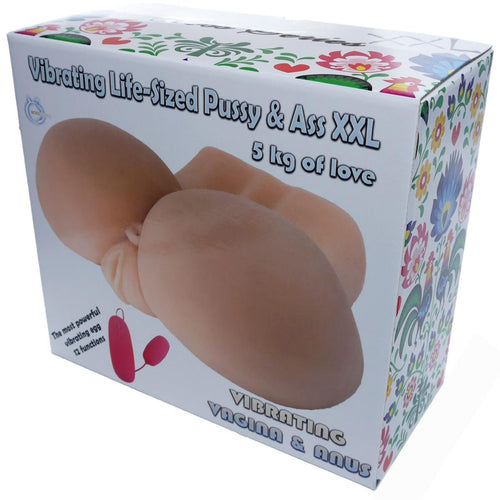Boysoftoys - 26-00083 - Vibrating - Life Sized - Pussy & Ass XXL - Masturbator - Heavy - 5 kg - Colour box
