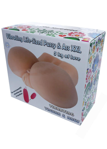 Boysoftoys - 26-00083 - Vibrating - Life Sized - Pussy & Ass XXL - Masturbator - Heavy - 5 kg - Colour box
