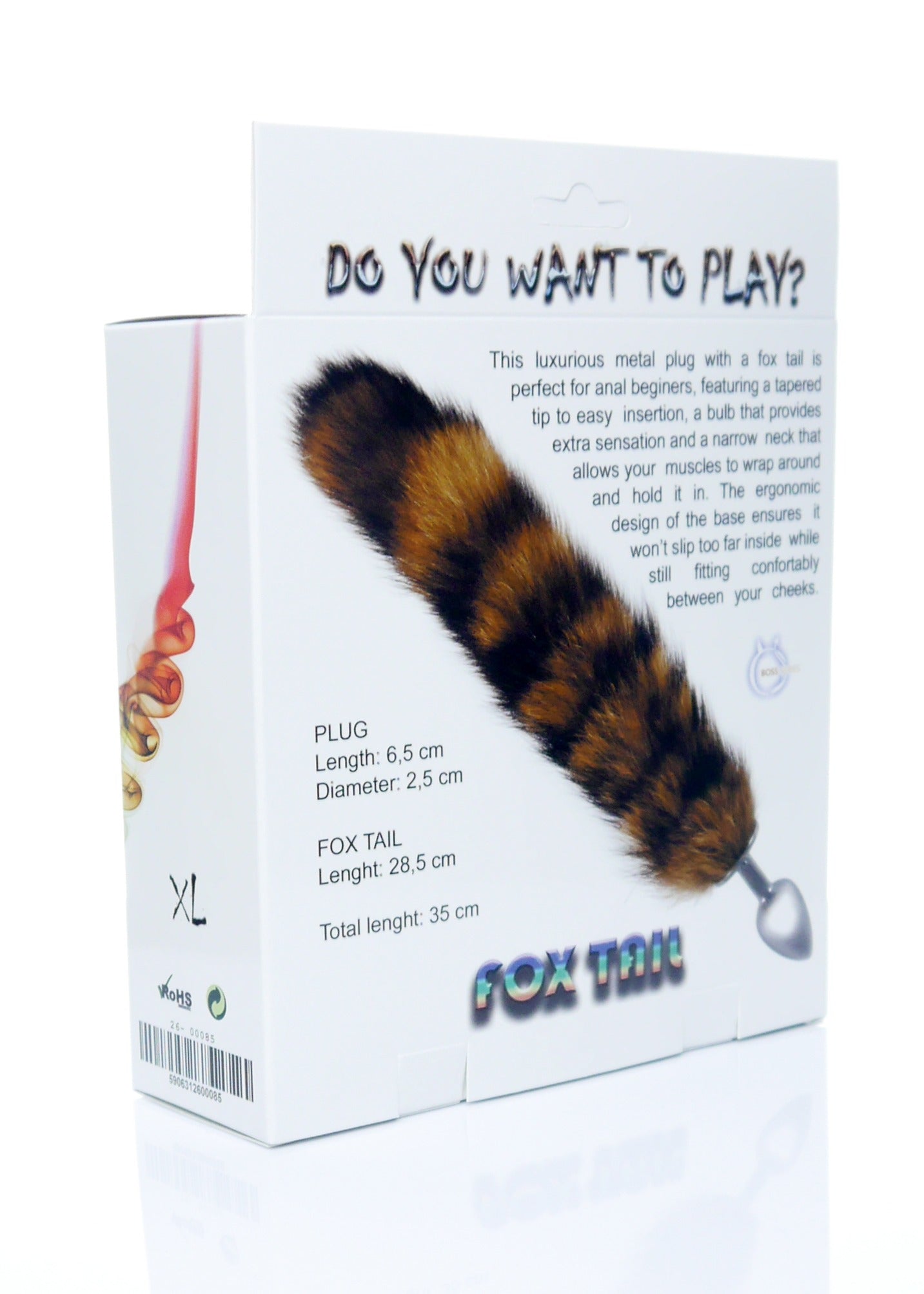Bossoftoys - 26-00085 - Anal Plug - Buttplug - Plug - Plug with Foxtail