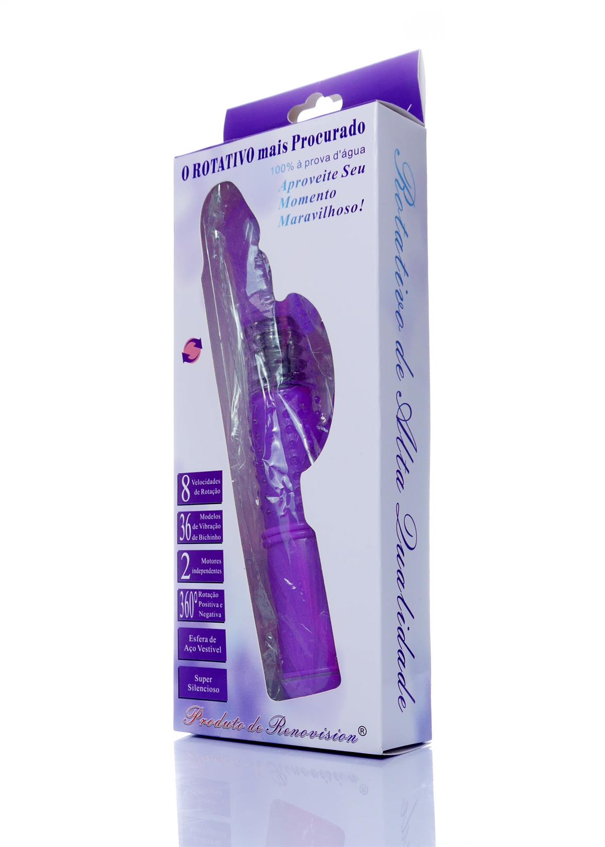 Bossoftoys - 26-00097 - Big - Powerful - Purple - Tarzan - Rabbit - 36 Function - Dolphin Vibrator - 22 cm - 8,7"