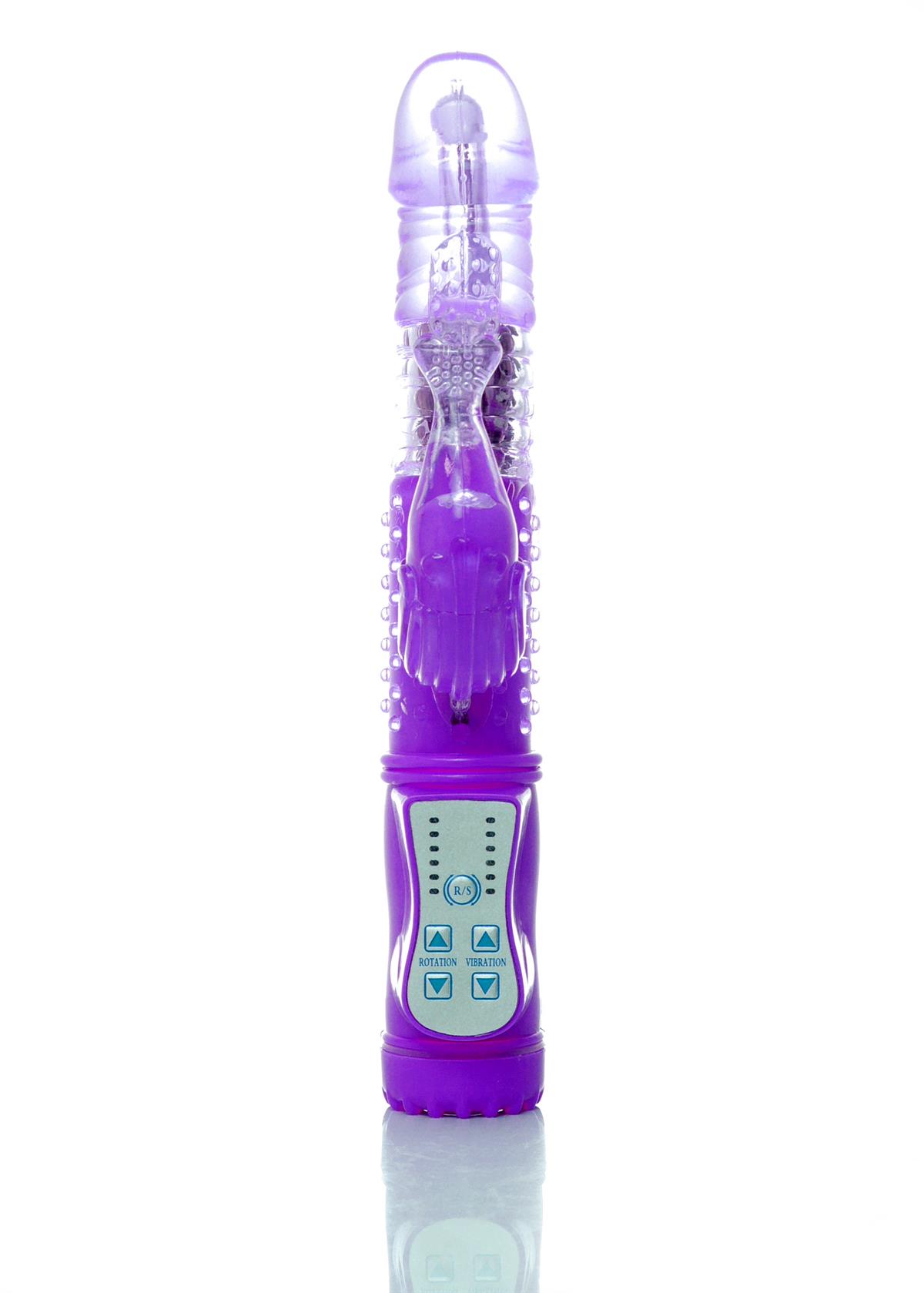 Bossoftoys - 26-00097 - Big - Powerful - Purple - Tarzan - Rabbit - 36 Function - Dolphin Vibrator - 22 cm - 8,7"