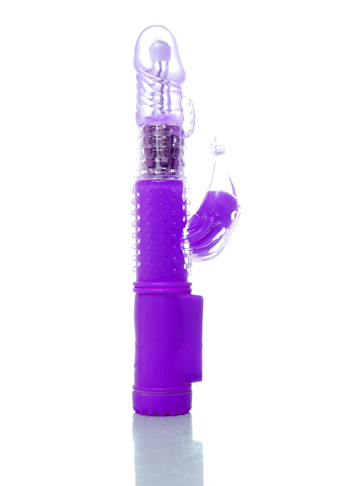 Bossoftoys - 26-00097 - Big - Powerful - Purple - Tarzan - Rabbit - 36 Function - Dolphin Vibrator - 22 cm - 8,7"