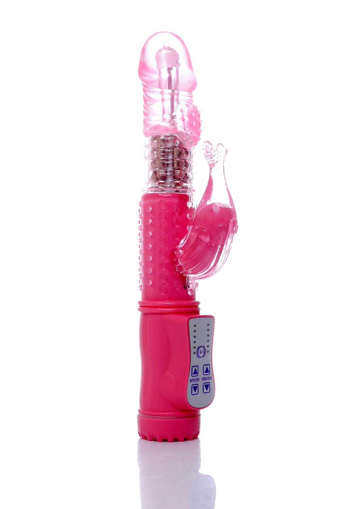 Bossoftoys - 26-00098 - Big - Powerful - Pink - Tarzan - Rabbit - 36 Function - Dolphin Vibrator - 22 cm - 8,7"