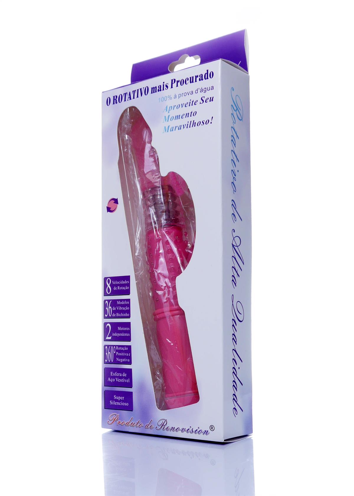 Bossoftoys - 26-00098 - Big - Powerful - Pink - Tarzan - Rabbit - 36 Function - Dolphin Vibrator - 22 cm - 8,7"