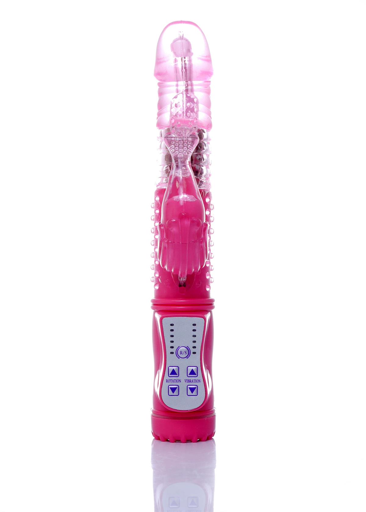 Bossoftoys - 26-00098 - Big - Powerful - Pink - Tarzan - Rabbit - 36 Function - Dolphin Vibrator - 22 cm - 8,7"