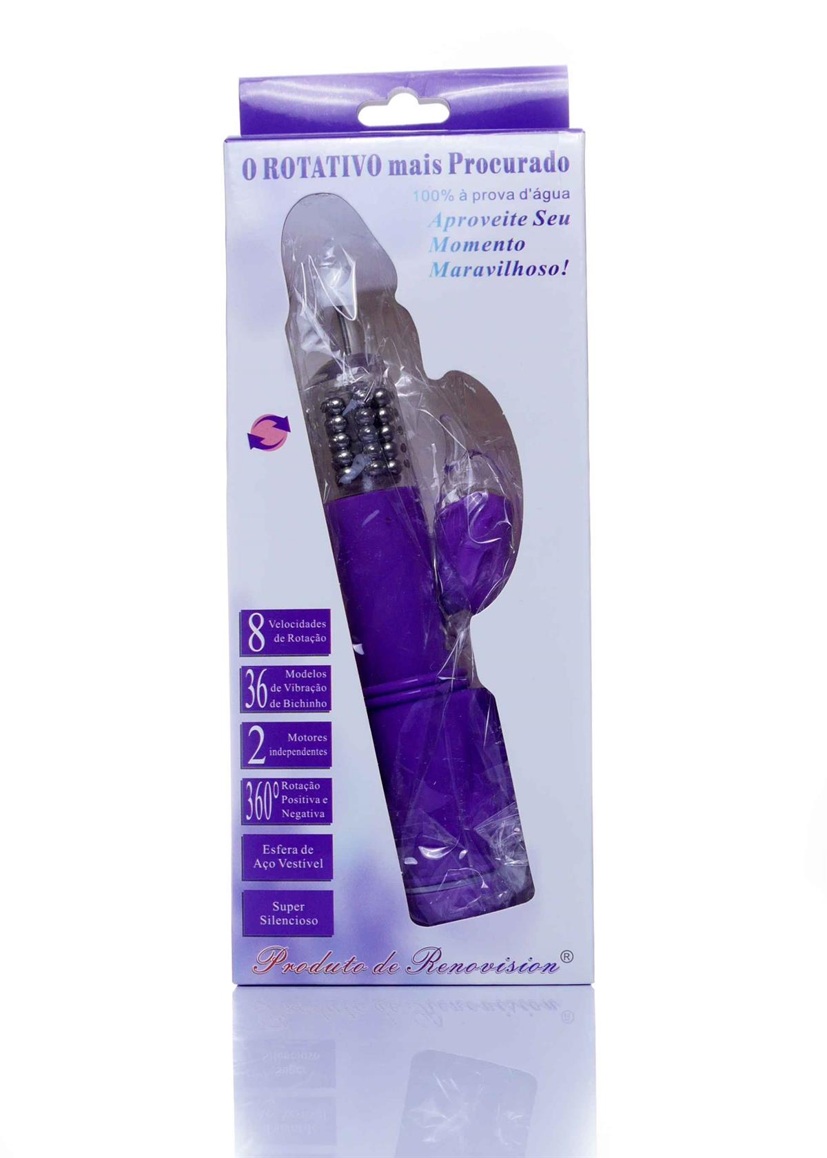 Bossoftoys - 26-00099 - Big - Powerful - Purple - Rabbit - Rabbit - 36 Function - Bird Vibrator - 22 cm - 8,7"