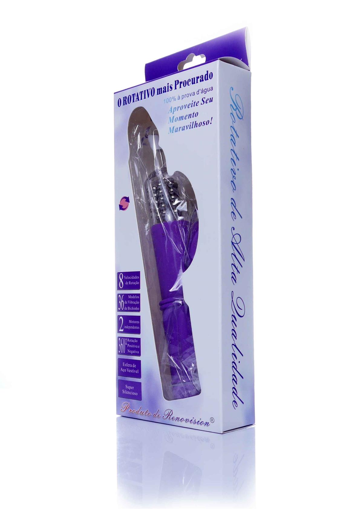 Bossoftoys - 26-00099 - Big - Powerful - Purple - Rabbit - Rabbit - 36 Function - Bird Vibrator - 22 cm - 8,7"