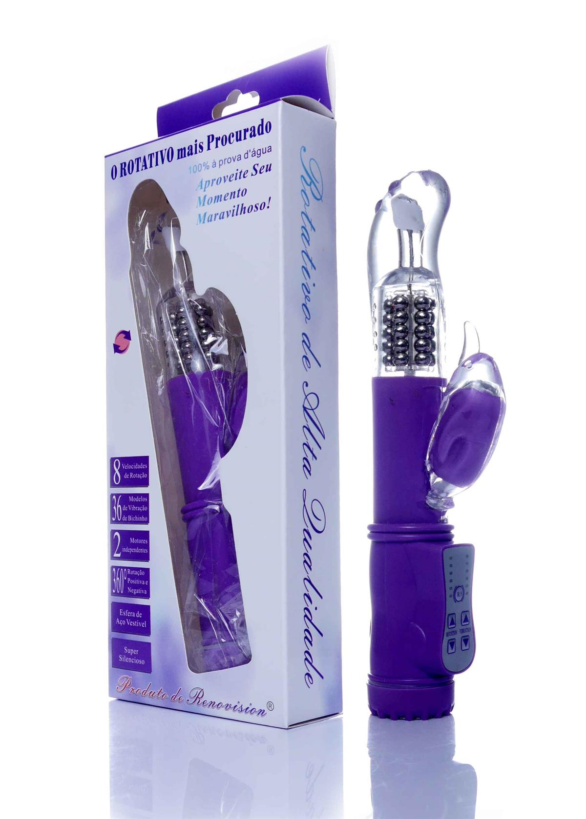 Bossoftoys - 26-00099 - Big - Powerful - Purple - Rabbit - Rabbit - 36 Function - Bird Vibrator - 22 cm - 8,7"