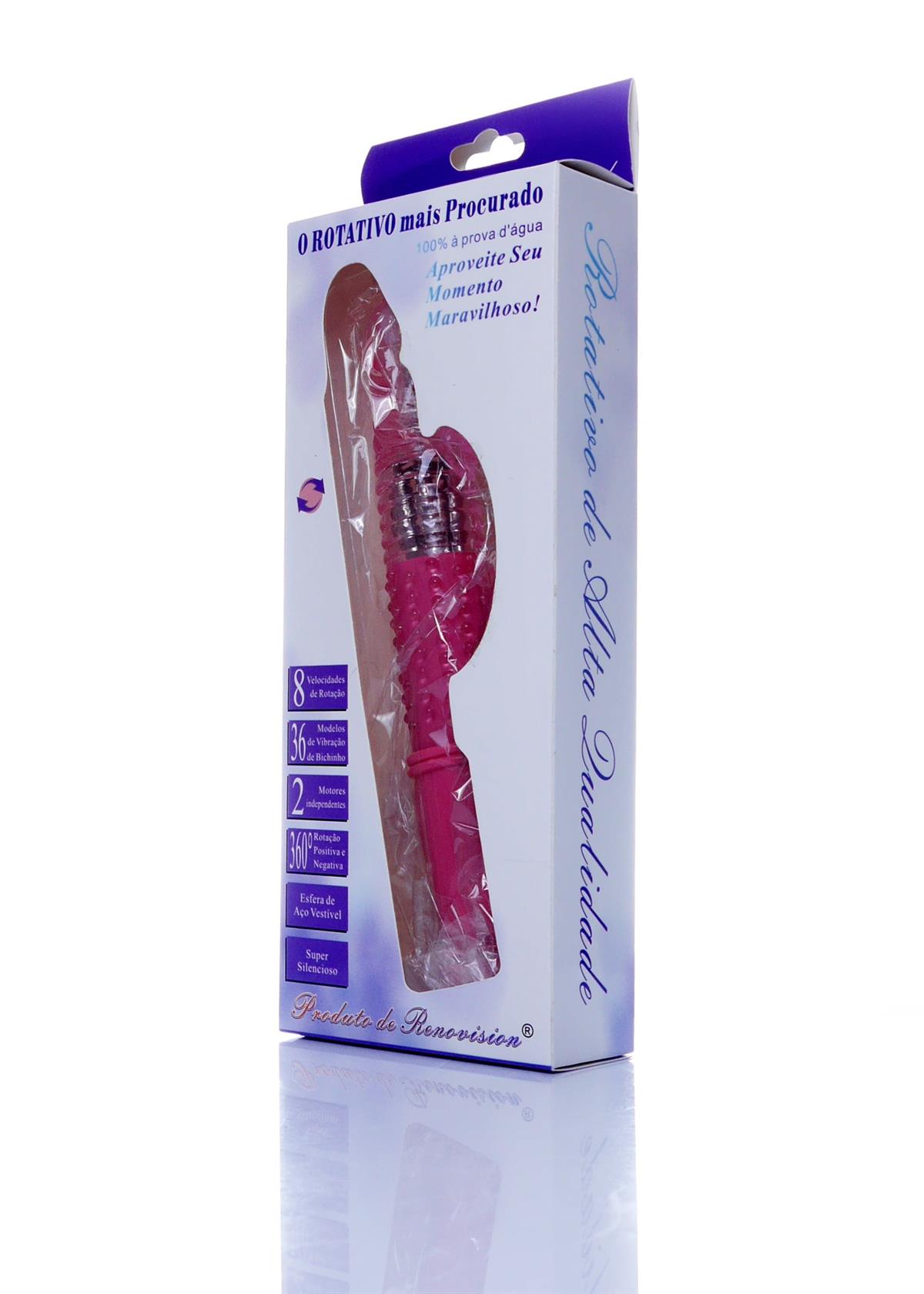 Bossoftoys - 26-00100 - Big - Powerful - Pink - Tarzan - Rabbit - 36 Function - Gus Vibrator - 22 cm - 8,7" - colour window box