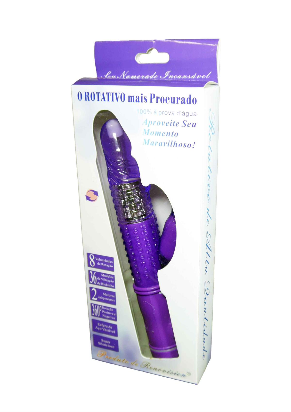 Bossoftoys - 26-00101 - Big - Powerful - Purple - Tarzan - Rabbit - 36 Function - Gus Vibrator - 22 cm - 8,7" - colour window box