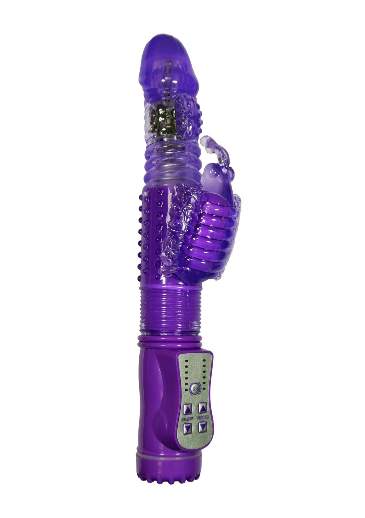 Bossoftoys Rotating & Up & Down Rabbit - 36 Function - Big size 24 ,5 cm - Purple - Tarzan - 26-00103
