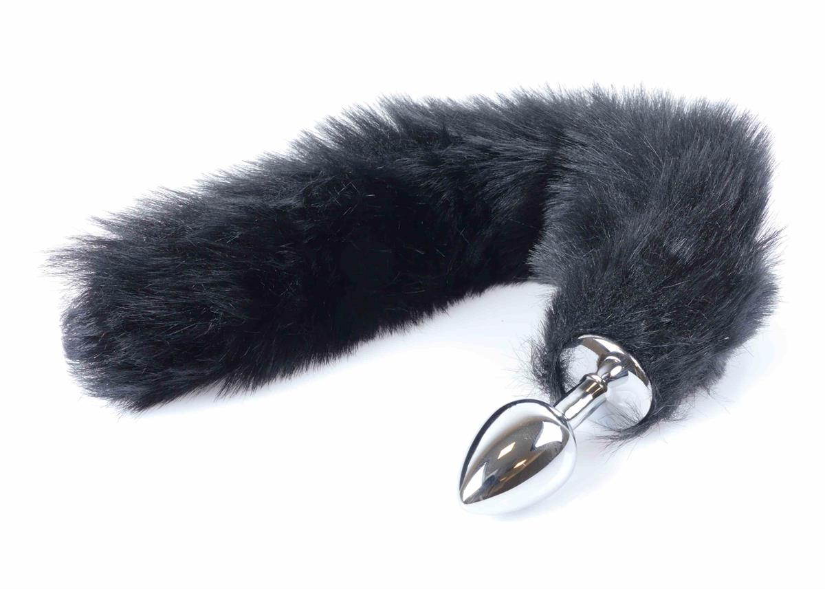 Bossoftoys - 26-00111 - foxtail - Plug with black tail - 45 cm - big size